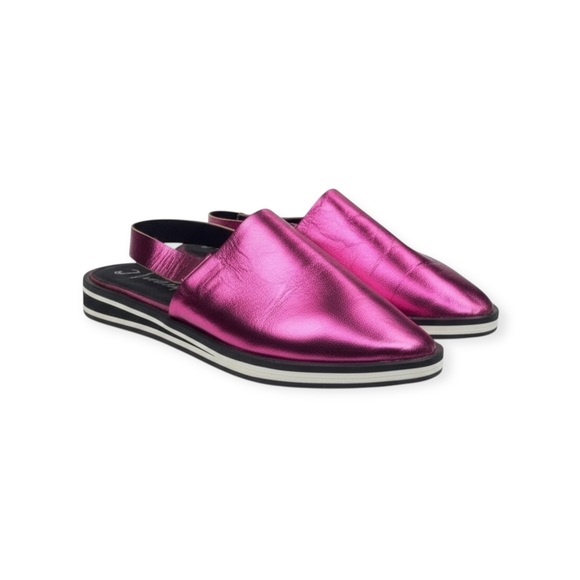 new Free People ༄ Lexa Pointed Toe Slingback Flat༄ Metallic Purple ༄ 37 6.5M 7M - Picture 1 of 16